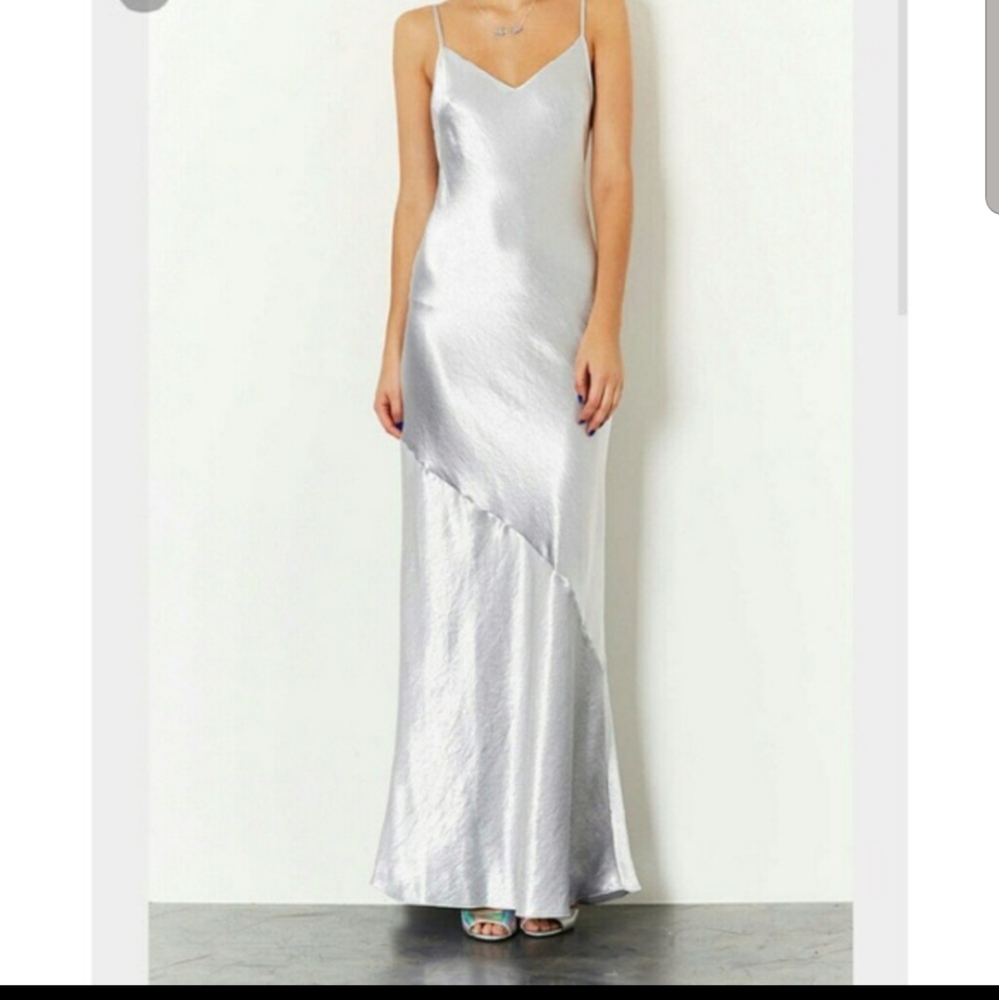 H&M Silver Slip dress sz 6